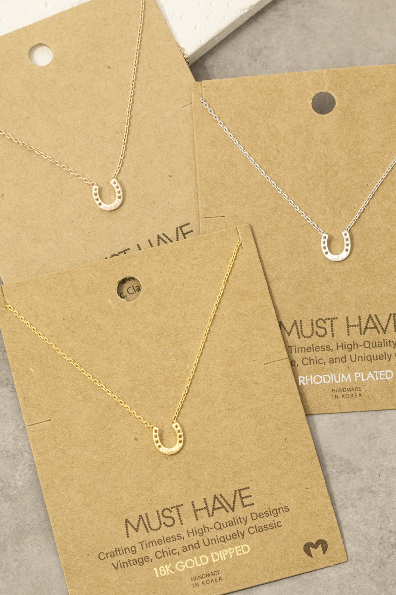 Mini Horseshoe Pendant Necklace