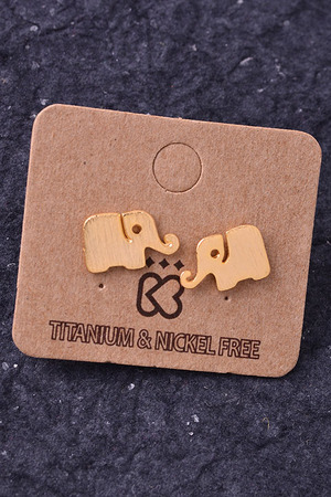 Dainty Elephant Stud Earrings