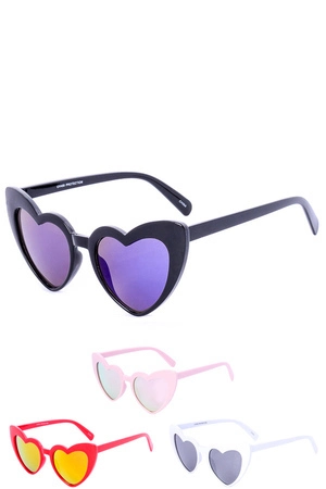 Heart Flash Lens Sunglasses.