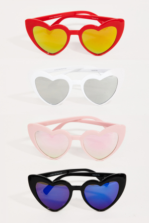 Tortoise Heart Cat Eye Sunglasses Set