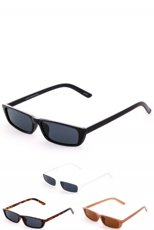 Thin Tortoise Rectangle Sunglasses