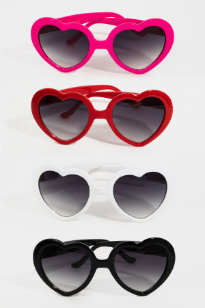 Tortoise Heart Frame Sunglasses