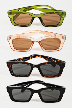 Tortoise Rectangle Sunglasses Set
