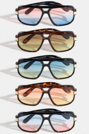 Colorized Lens Tortoise Sunglasses Set