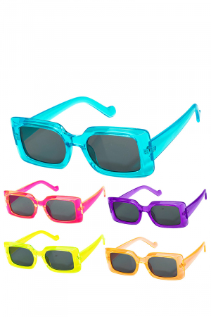 Neon Twelve Piece Square Tortoise Sunglasses Set