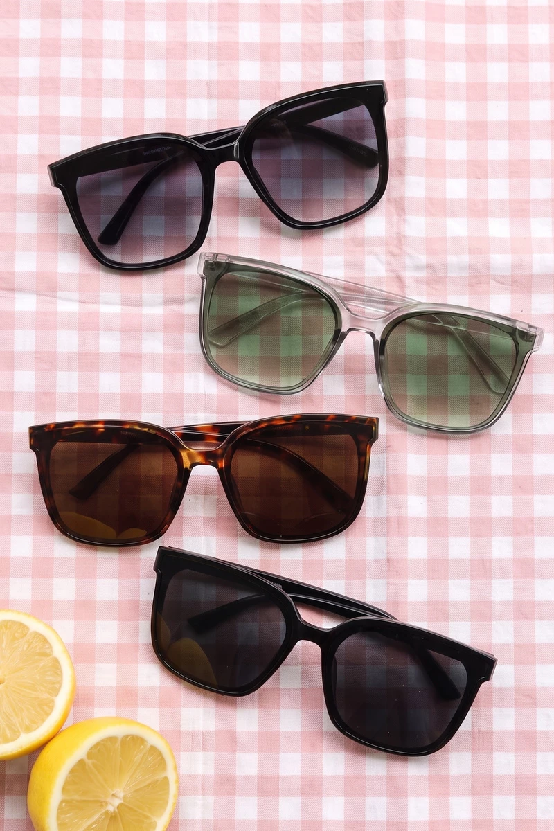 Oversized Square Double Bridge Sunglasses
