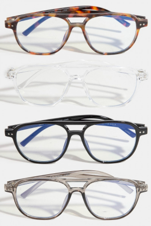 Blue Light Filter Tortoise Frame Sunglasses Set