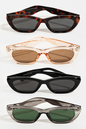 Tortoise Almond Frame Sunglasses Set