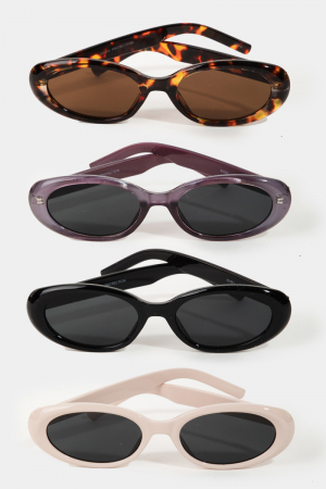 Star Accent Oval Sunglasses Set