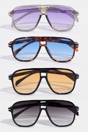 Oversized Resin Sunglasses Set