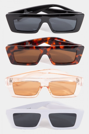 Thick Geometric Frame Sunglasses Set