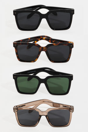 Tortoise Square Sunglasses Set