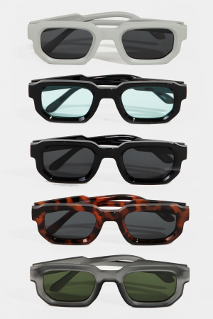 Rectangle Tortoise Sunglasses Set