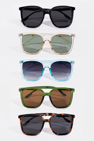 Tortoise Frame Oversized Sunglasses Set