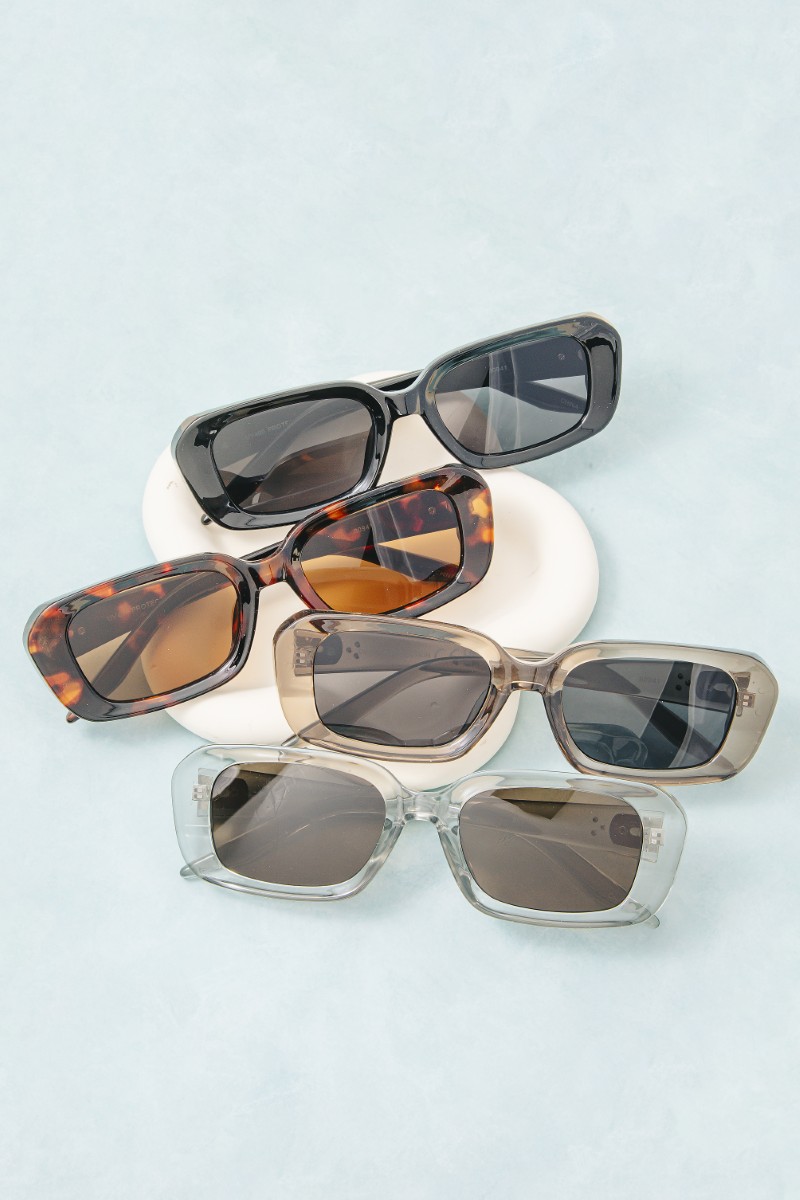 Assorted Tortoise Square Frame Sunglasses Set