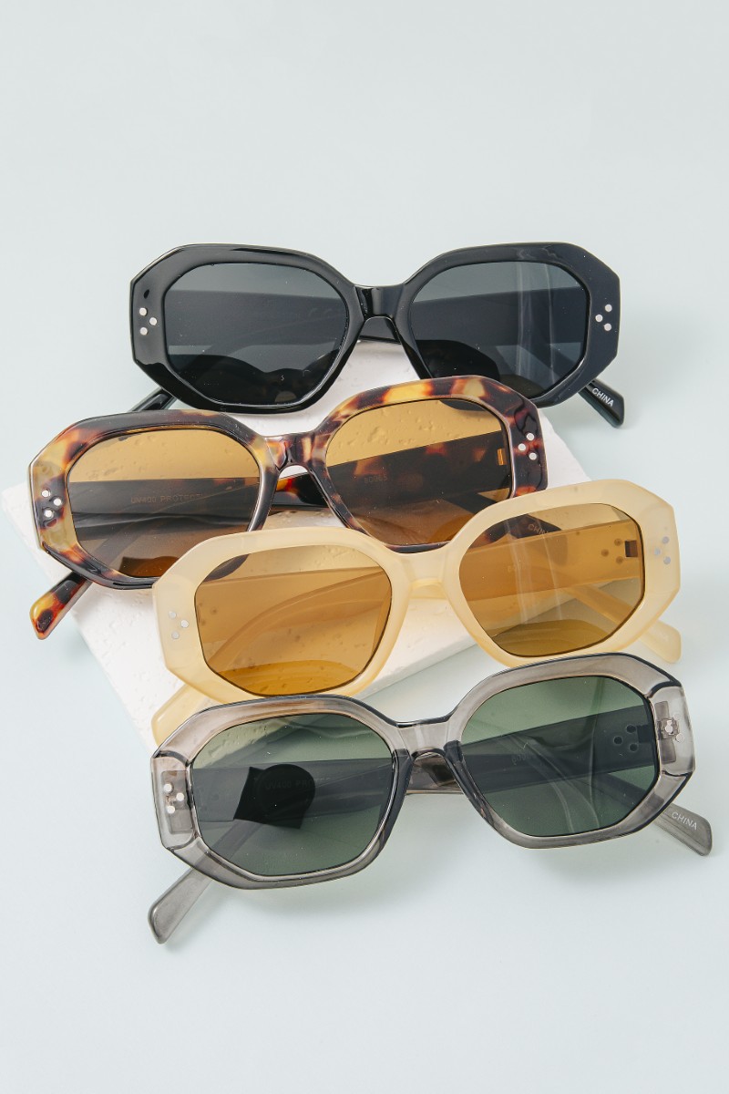 Assorted Tortoise Square Sunglasses Set