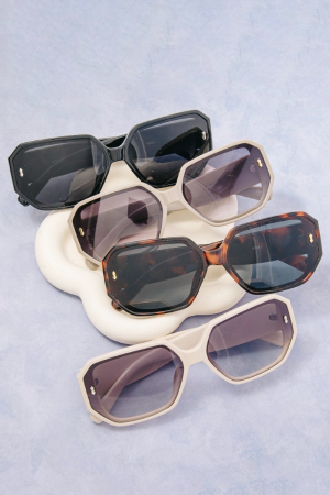 Thin Geometric Frame Sunglasses Set
