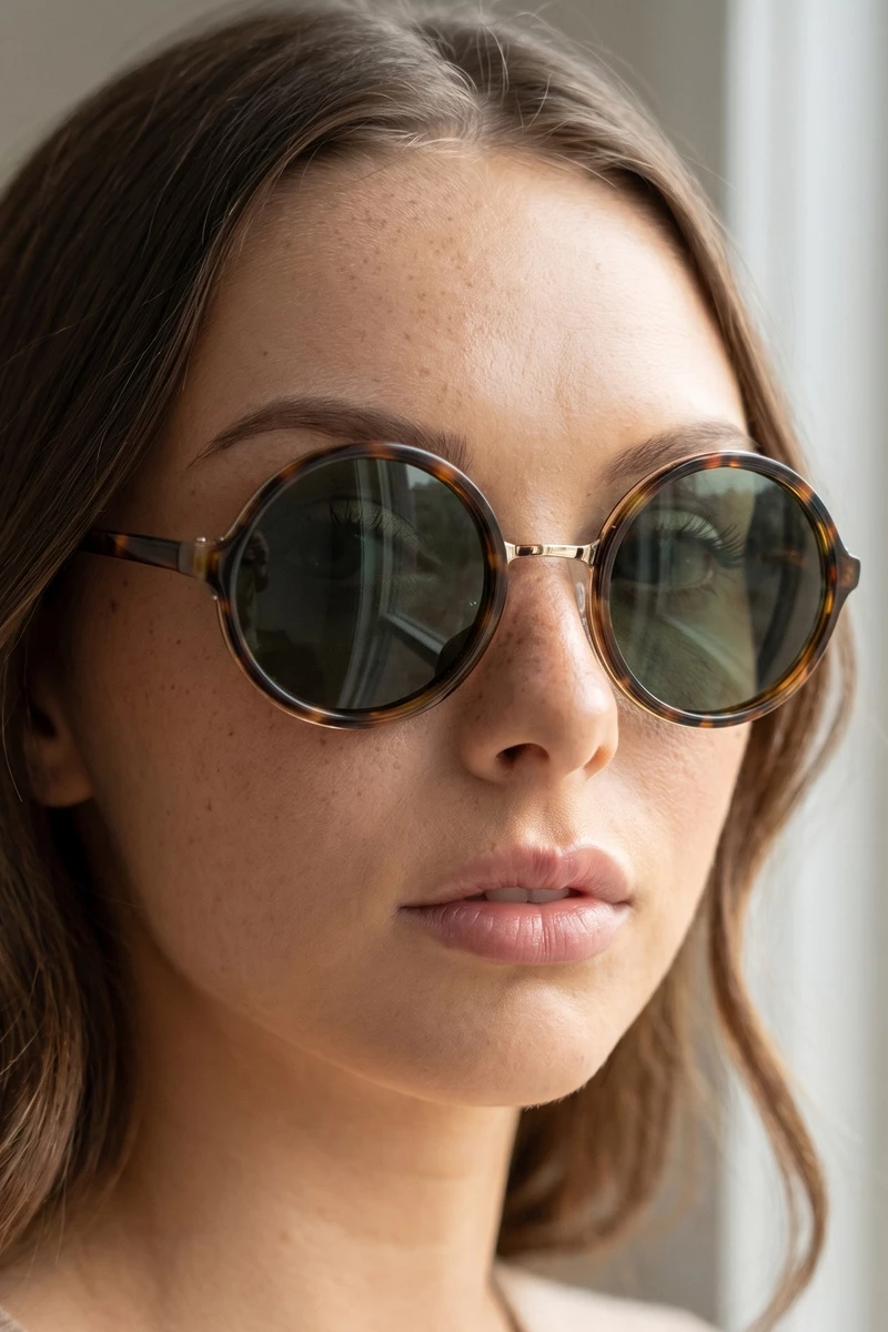 Bold Retro Round Sunglasses With Metal Bridge
