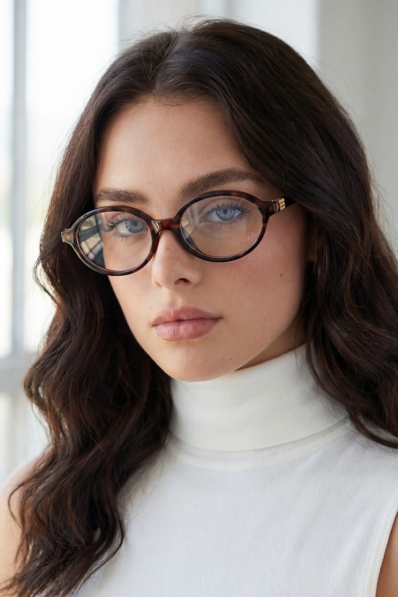 Oval Blue Light Filter Sunglasses Set