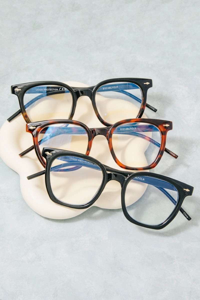 Blue Light Filter Lens Round Sunglasses Set