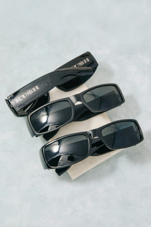 Assorted Black Rectangle Frame Sunglasses Set