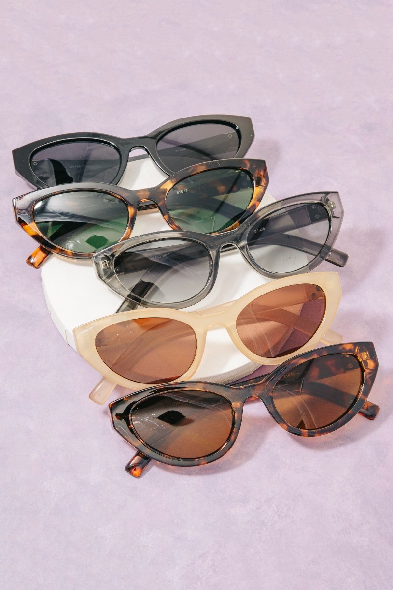 Retro Cat Eye Frames Sunglasses Set