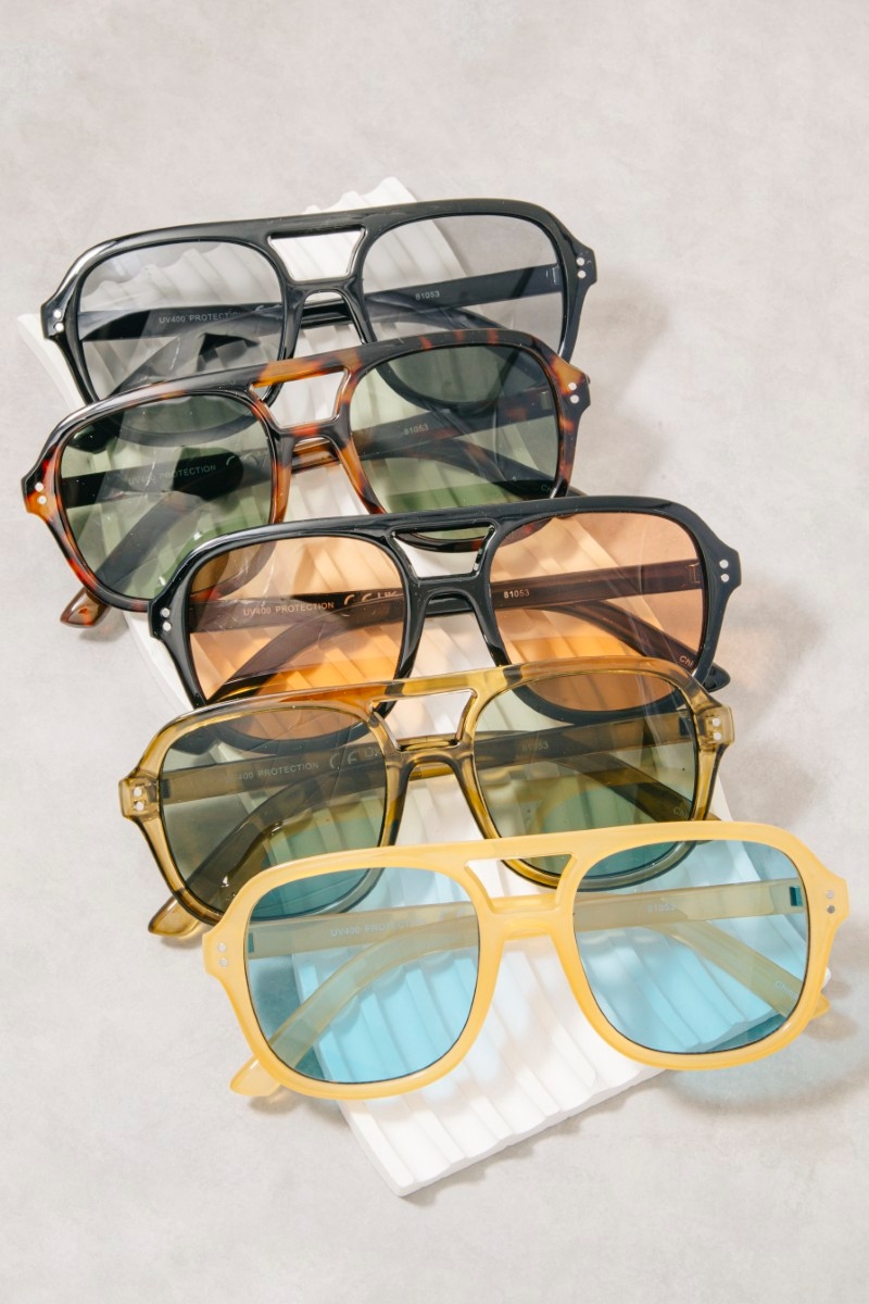 Twelve Piece Square Frame Assorted Sunglasses Set