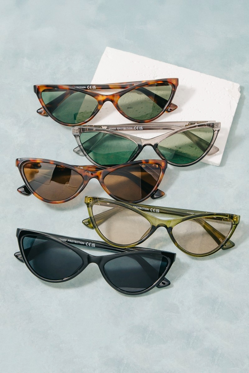 Oversized Cat Eye Sunglasses Set