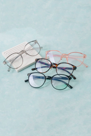 Round Blue Light Filtering Sunglasses Set