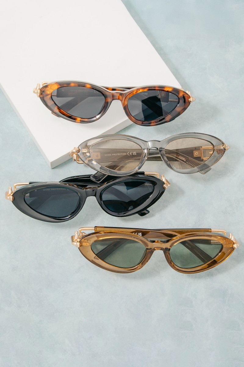 Angular Cat Eye Sunglasses Set