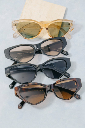 Geometric Angular Cat Eye Sunglasses Set