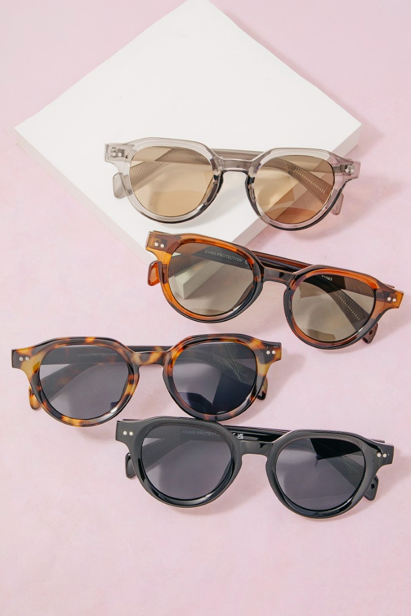 Round Double Bridge Sunglasses Set