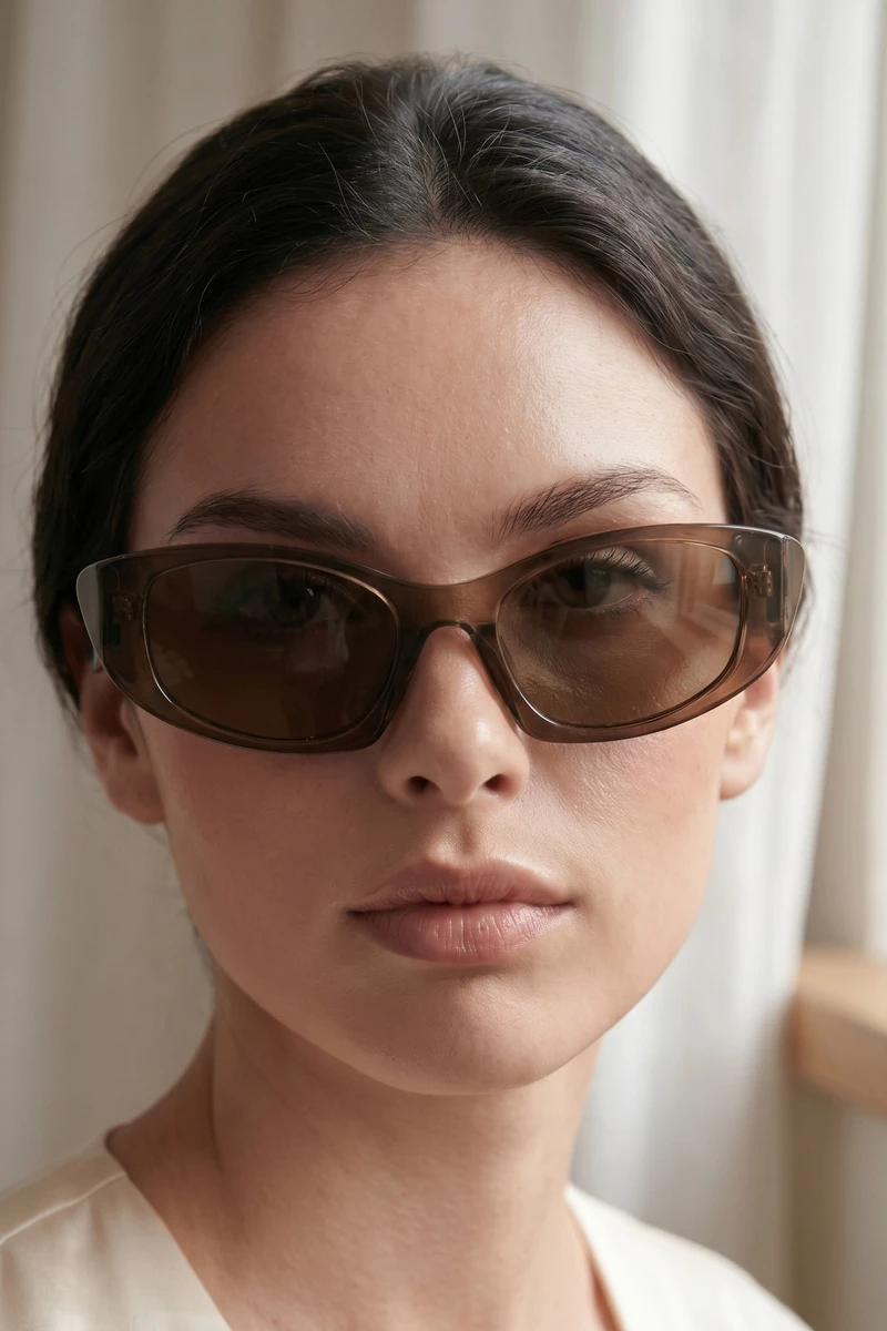 Resin Sunglasses With Sculpted Temples