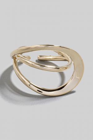 Abstract Wrap Around Open Band Ring
