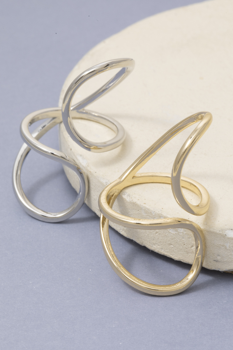 Double Loop Open Sculptural Ring