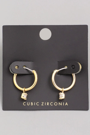Mini Stud Hoop Earrings