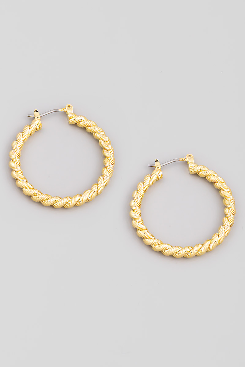 Latch Twist Hoop Earrings