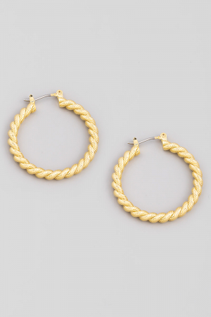 Latch Twist Hoop Earrings