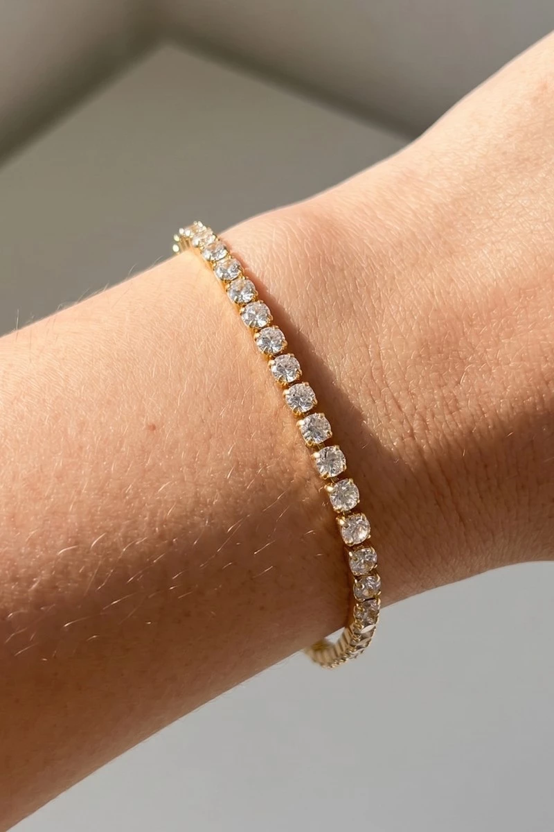 Cz Prong Set Round Stone Tennis Bracelet