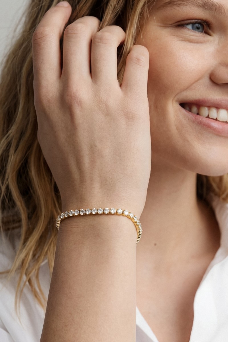 Rhinestone Chain Clasp Bracelet