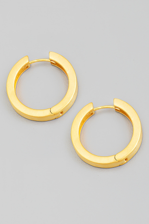 Metallic Huggie Hoop Earrings