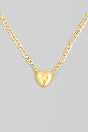 Mini Star Heart Pendant Necklace