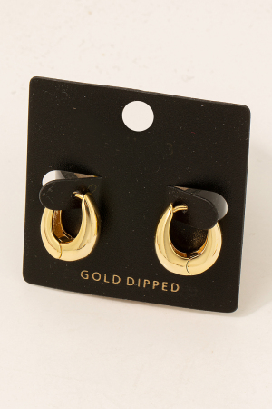 Gold Dipped Hinge Hoop Earrings