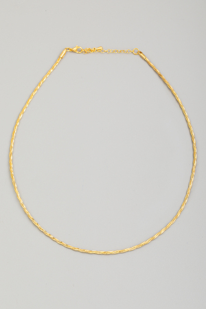 Gold Dipped Twisted Chain Necklace