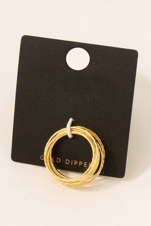 Gold Dipped Coiled Band Rings Set