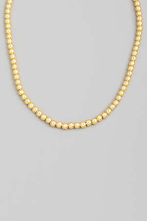 Gold Dipped Ball Beaded Necklace