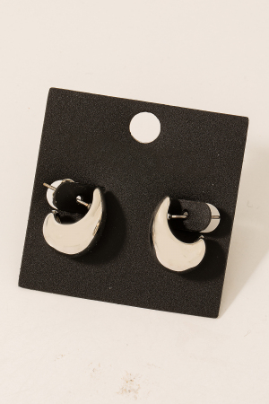 Gold Dipped Tear Huggie Earrings