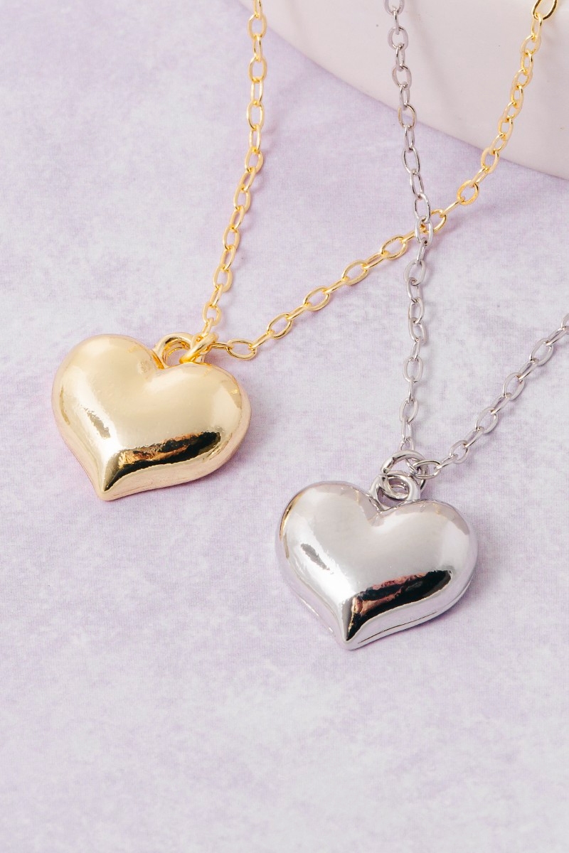 Gold Dipped Heart Pendant Necklace