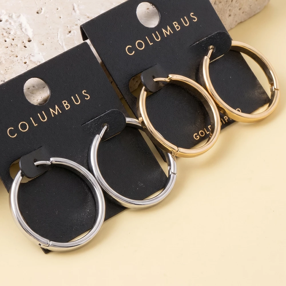 Gold Dipped Classic 25Mm Tube Hoop Earrings