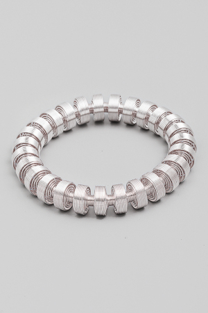 Metallic Spiral Bangle Bracelet